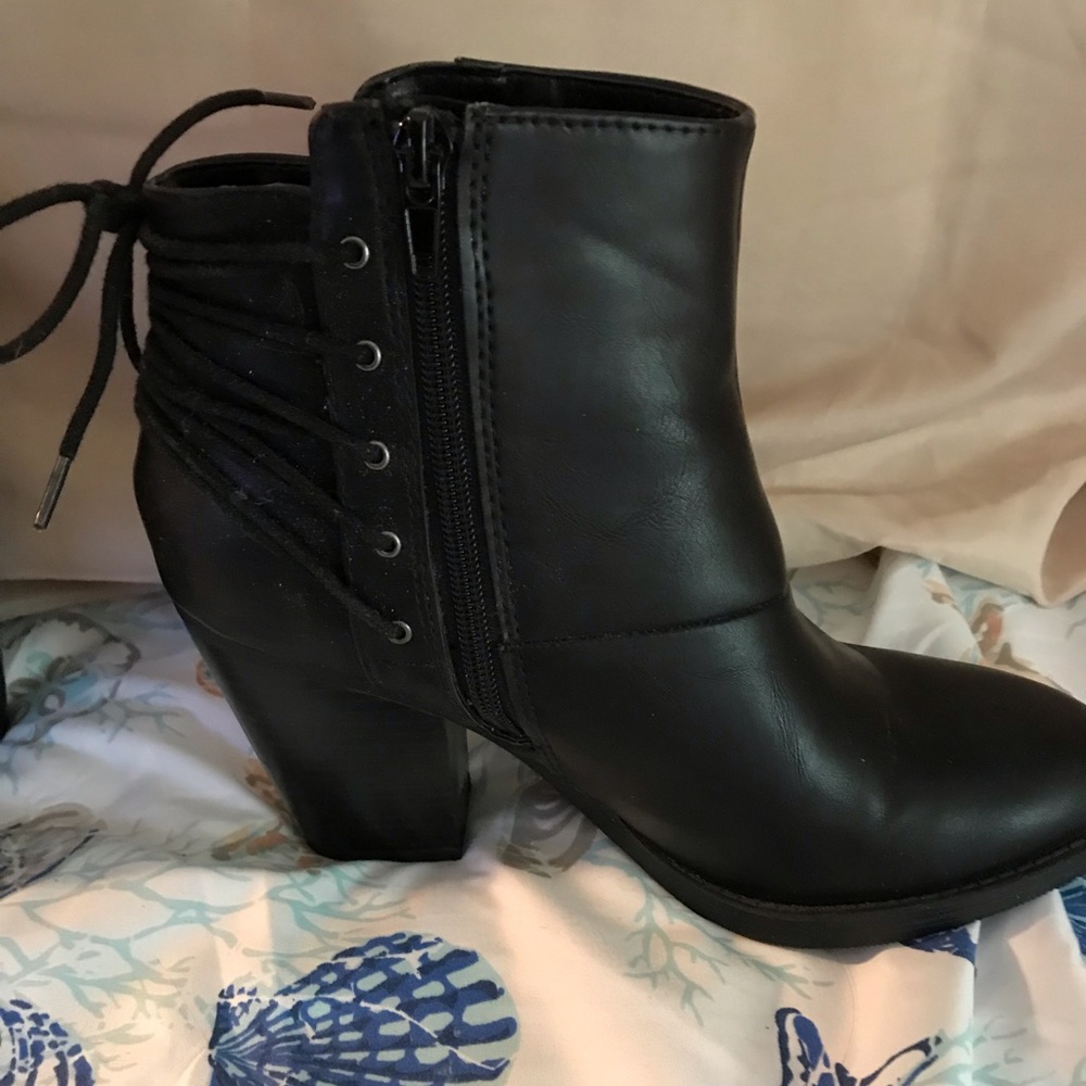 Sz 8 Black Ankle Boots - Picture 4 of 7